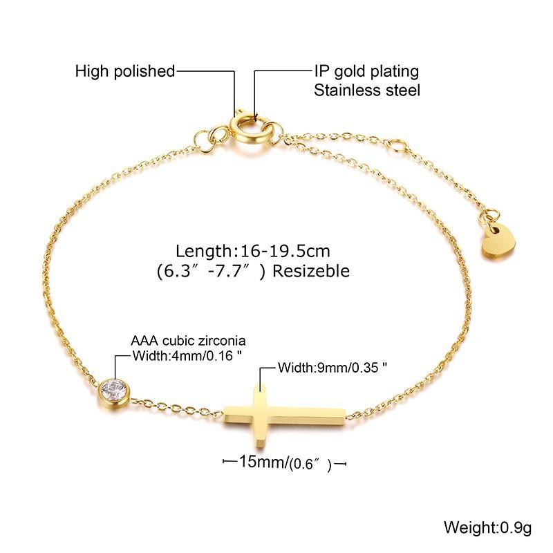 Women's Exquisite Cross Bracelet Men's Women's Daily Leisure Fashion Accessories