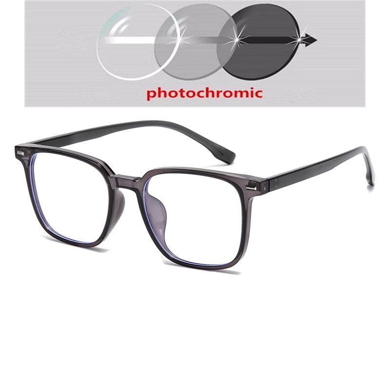 1.56 Aspheric Blue Light Blocking Square Myopia Glasses TR90 Prescription Frames For Women Men With Cylinder 0 To -6.0