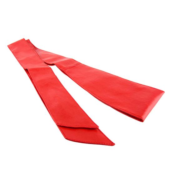 Women's Faux Leather Bowknot Wrap Corset Tie Cinch Waist Belt Band Waistband