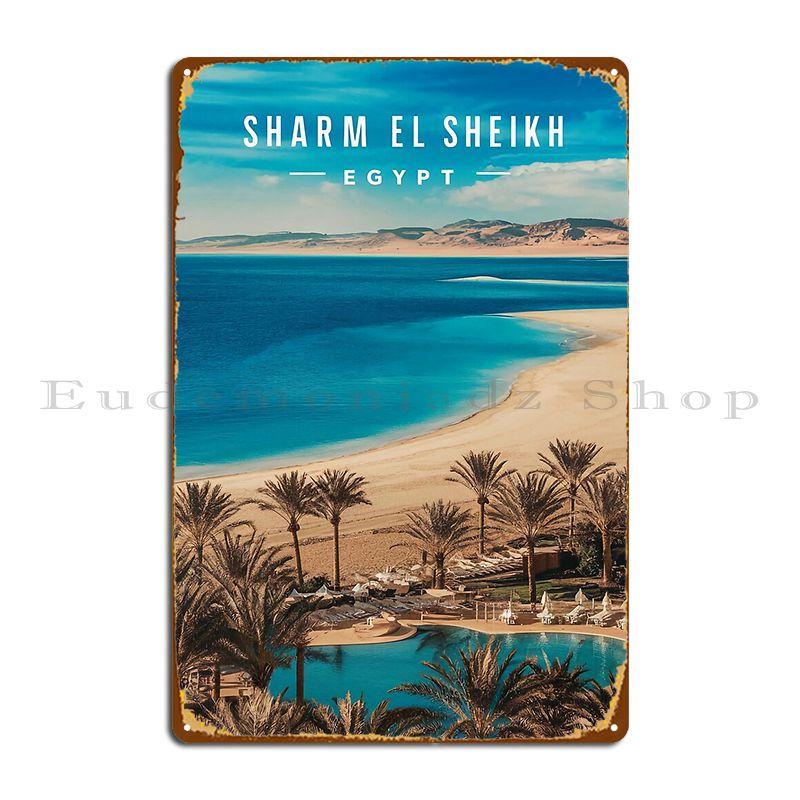 

Sharm El Sheikh Egypt Metal Sign Party Cinema Wall Decor Create Club Tin Sign Poster 20x30cm