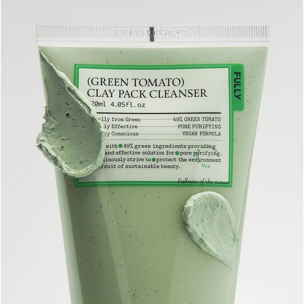 FULLY Green Tomato Clay Pack Cleanser Pore Cleansing Deep Hydration 120ml