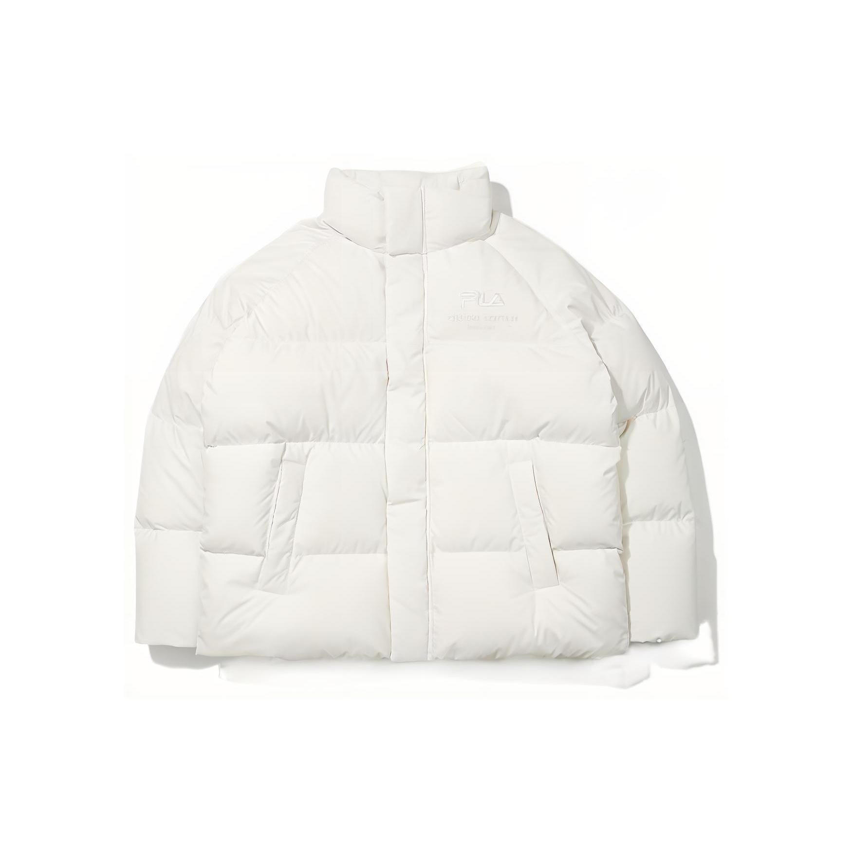 FILA Down Jackets Unisex White Stand Collar Moderate Other FS2DJD4101X-CRM XL