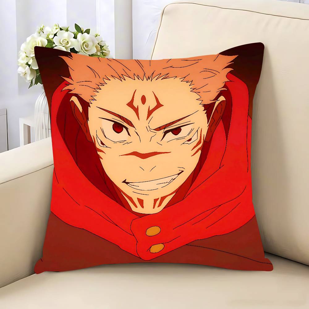 Ryomen Sukuna Pillow Case Removable Washable Cushion Cover – All-Season Soft Linen