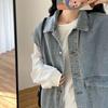 Korean Retro Loose Sleeveless Denim Vest - Women's 2025 Autumn/Winter Trend