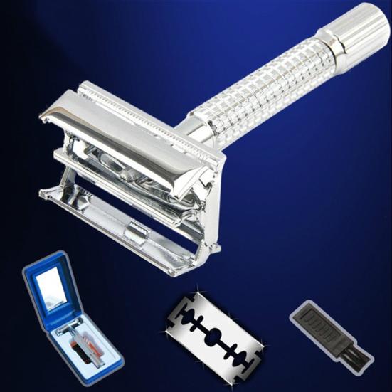 Men Classic Manual Double-Edged Razor Hair Removal Blade Beard Trimmer Shaver