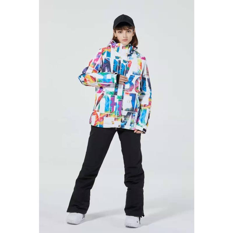 Winter Outdoor Ski Suit, Women's Thermal Snowboard and Snowboard Ski Pants Suit.