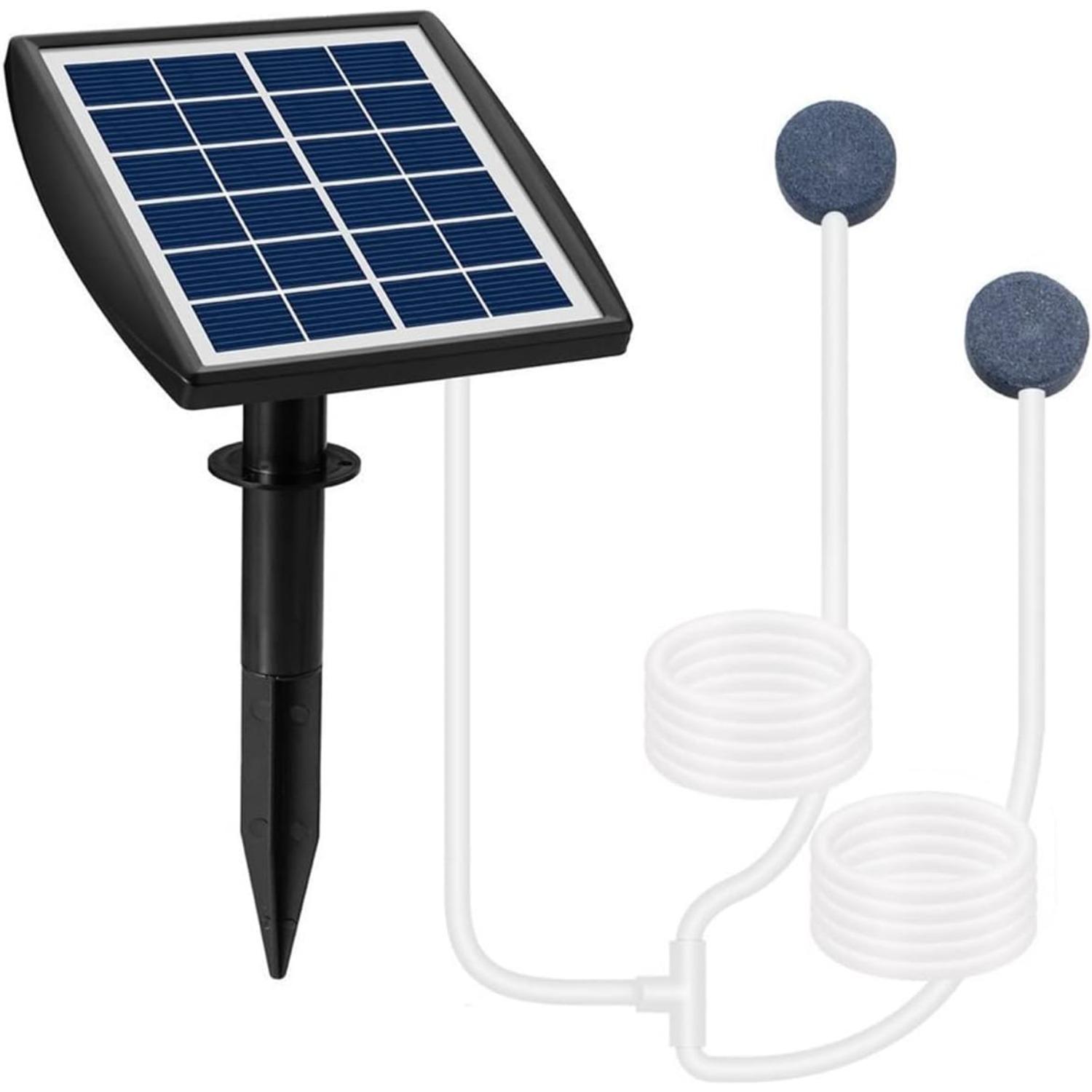 

Solar Powered Air Pump, Solar Oxygenator Air Pump for Pond, High Efficiency Oxygenation Device 2W, 2 Working Modes Fish Tank Oxygenator Aerator синій