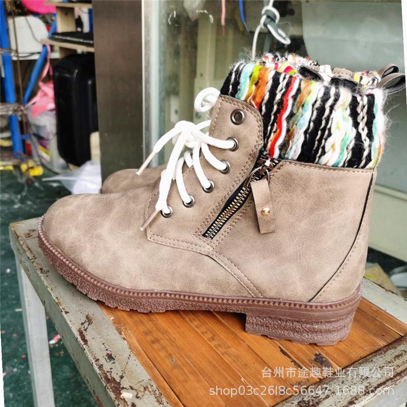 Autumn and winter new European and American fashion plus size short boots ladies cotton boots wool suede  boots women