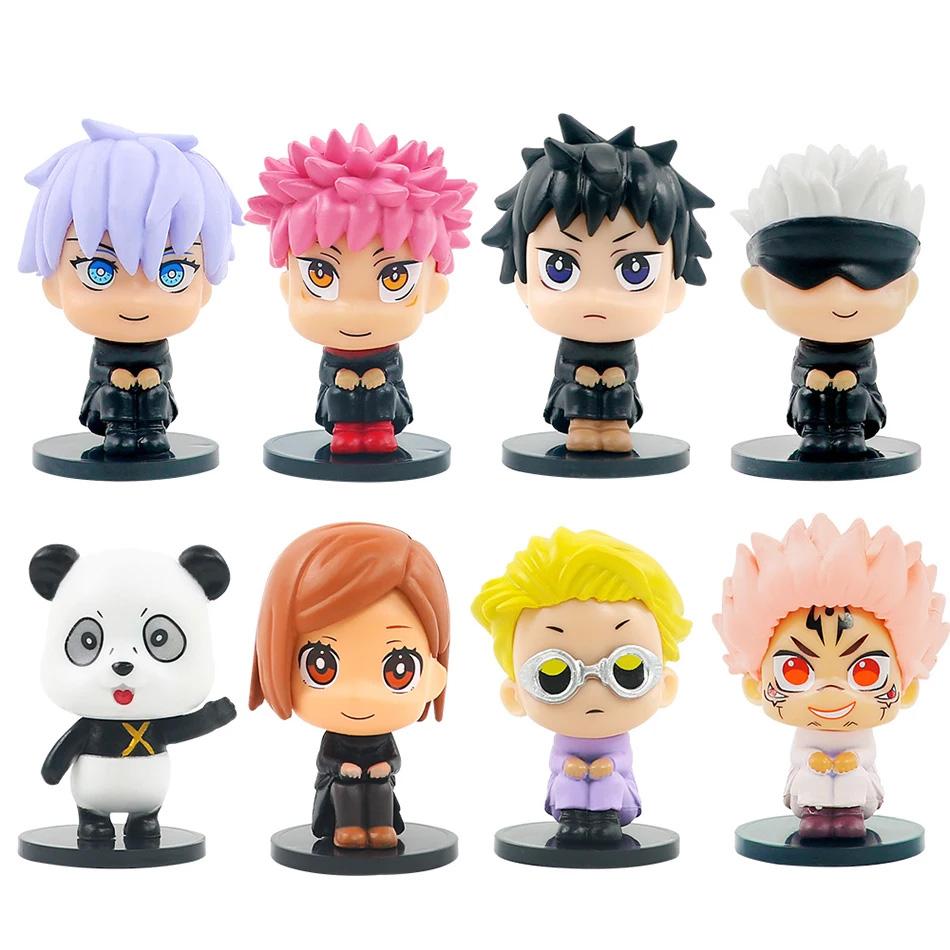 5/8pcs Anime Jujutsu Kaisen Figure 5-6.5cm Itadori Yuji  Action Figure Model PVC Doll Toy Collection Desktop Accessories Gift