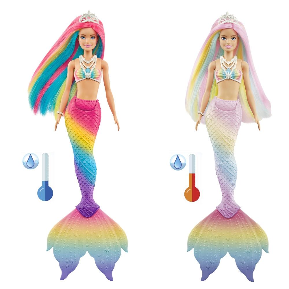 [Amazon.co.jp Exklusiv] Barbie Rainbow Magic Bunte Meerjungfrau Ankleidepuppe Puppenhaus Barbie Puppe ab 3 Jahren Rainbow GTF89