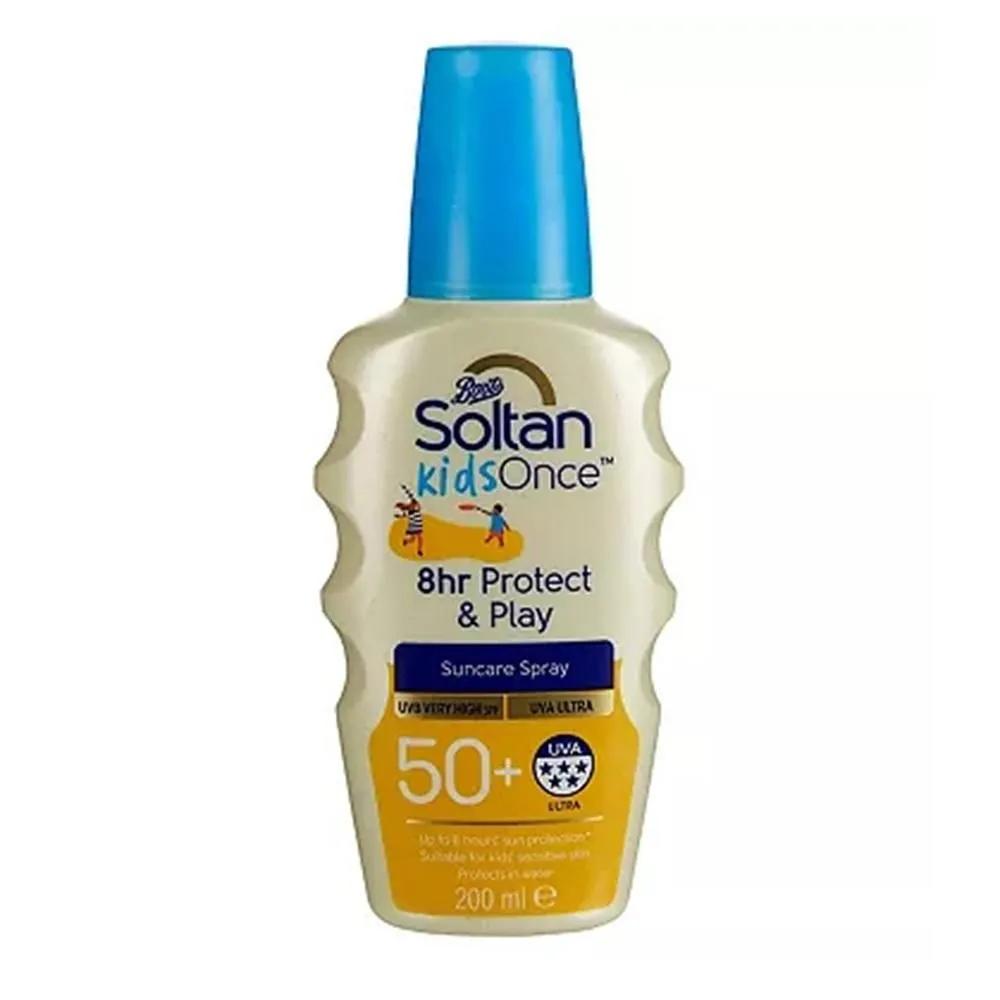 Soltan Kids Once Protect & Play Suncare Spray 200ml 1 Pack SPF50+