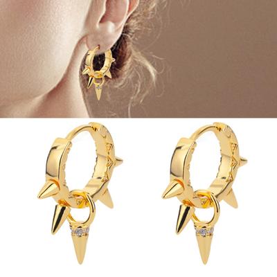 Eleganter Niet-Ohrklemme mit Spikes für moderne Frauen Modische Piercing-Creolen Handgefertigte Alltags-Accessoires