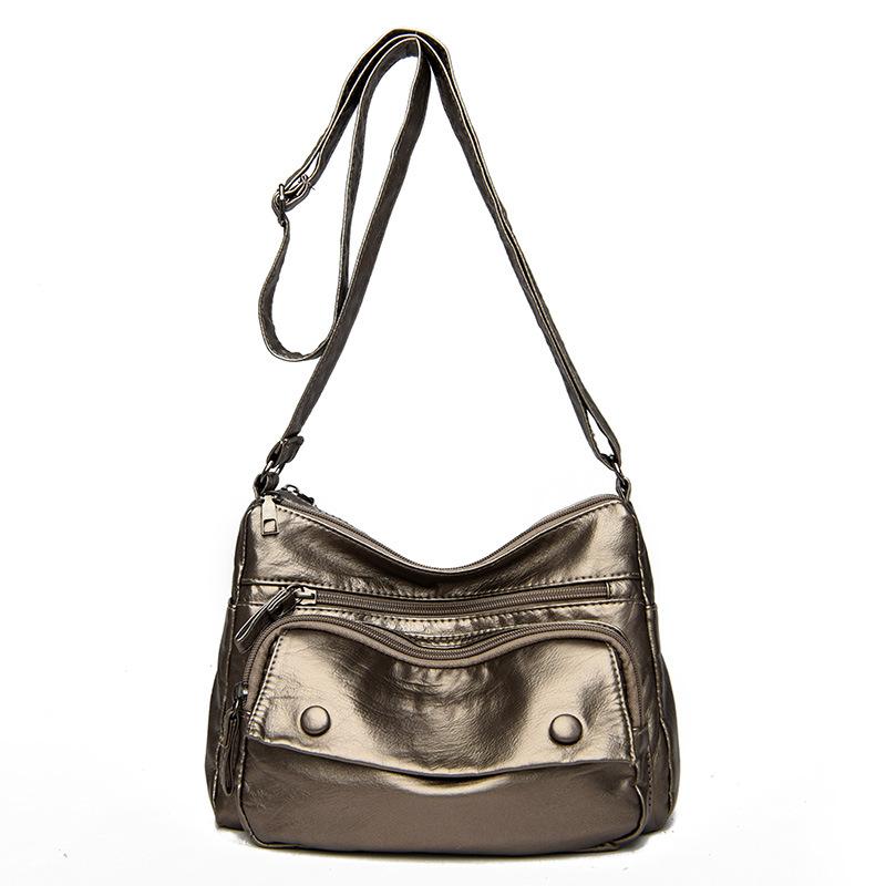 Fashionable New Style Women's Bag Crossbody Bag Shoulder Bag Autumn and Winter Large Capacity Women's Soft Leather Middle-aged Mother Bag