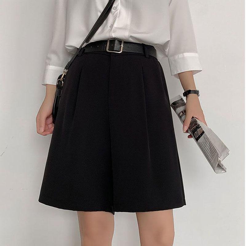 Pantaloncini da tuta Donna Vita elastica Larghi Giappone Casual Moda Stile preppy Sottili Dritti Morbidi Harajuku Femminile