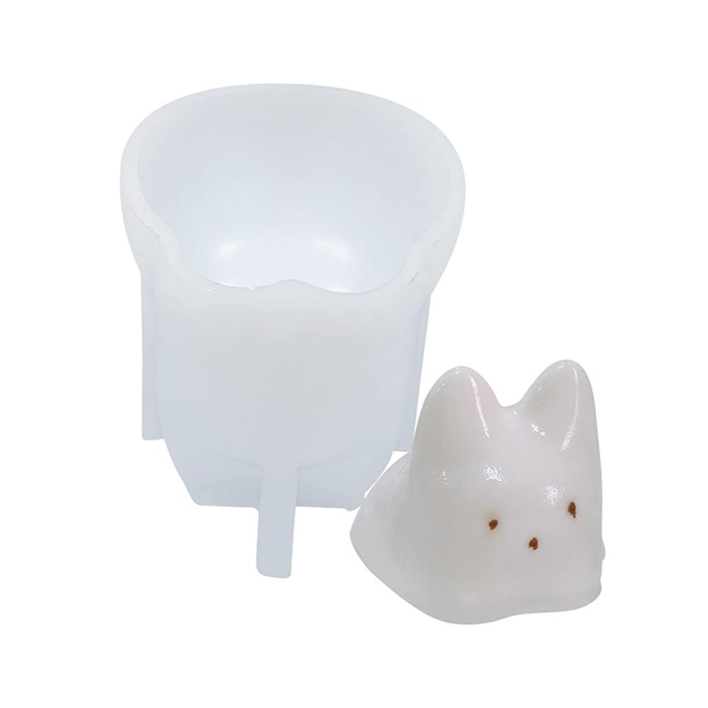3D Pudding Cat Candle Molds Silicone DIY Abstract For Making Aroma Soy Wax Handmade Soap Clay Plaster Epoxy Resin Festival Gifts