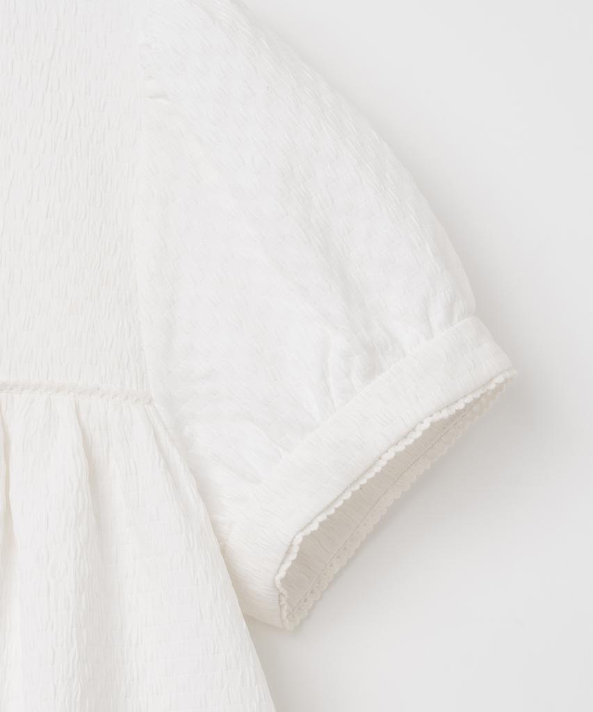 MILLO WOMEN Textured Puff Blouse [White]