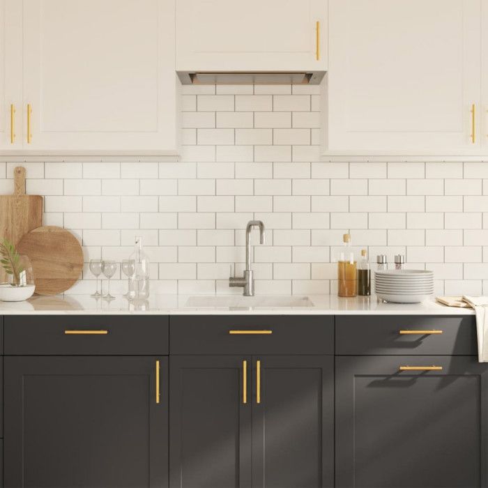 VidaXL Cabinet Handles 20 Pcs Golden 96 Mm Stainless Steel 3203596