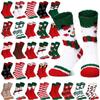 Kawaii Christmas Socks Autumn Winter Thicken Warm Mid-tube Plush Women Socks Coral Fleece Cartoon Homewear Floor Sleeping Socks