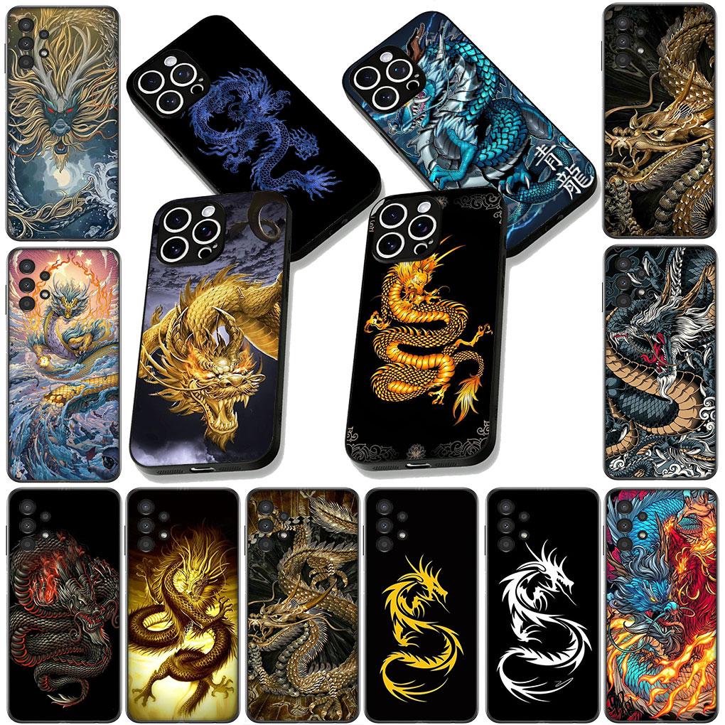 Black Dragon Cool Casing Phone Cover for Xiaomi Redmi Note 12 11 10 Pro 10A 10C 12C 14C A4 Note12 5G Soft Case