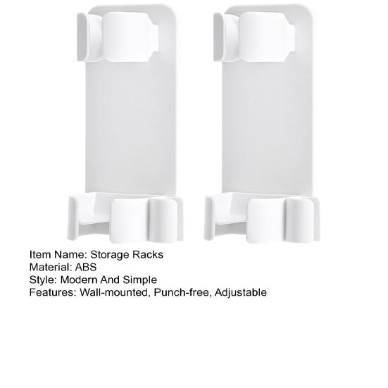 2 Pcs Curling Iron Storage Racks Wall-mounted Punch-free Adjustable Anti-slip Curling Iron Holder Hair Dryer Holder Hair Curler Holder Hair