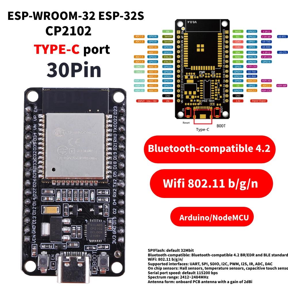 ESP32 Development Board WiFi+Bluetooth-compatible Ultra-Low Power Consumption Dual Core TYPE-C ESP-32 Development Modul