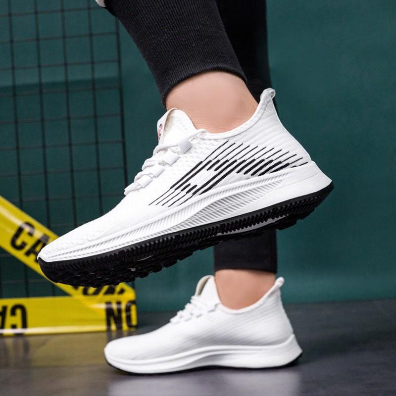 Men's and Women's Flying Woven Shoes Spring and Autumn Models Breathable, Lightweight and Comfortable Casual Sports Shoes Men's Shoes