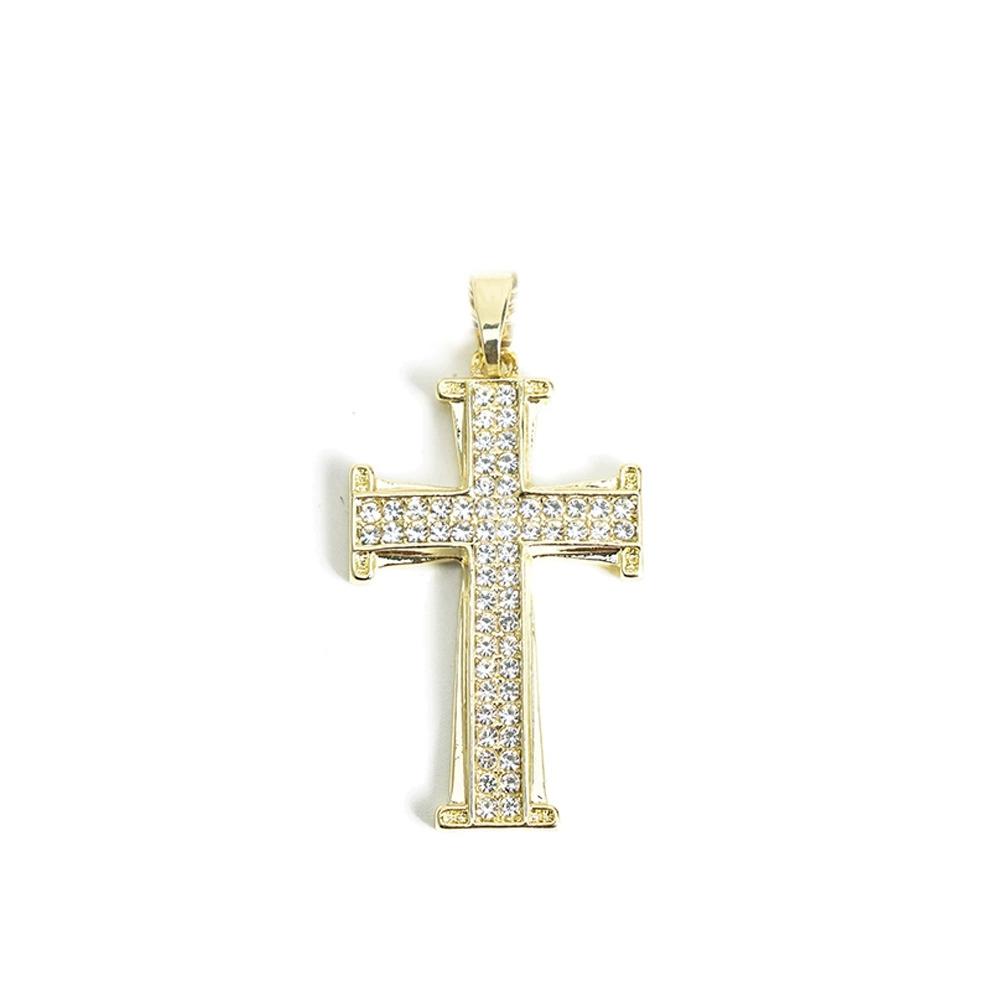 Hip Hop Mens Women Cross Pendant Necklace With 4MM Rope Chain Iced Out Bling Cross Pendant Necklaces Hip Hop Couple Jewelry Gift