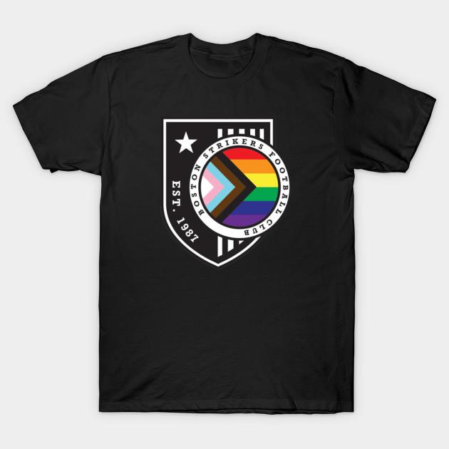

Men Black Print T-shirt Boston Strikers Pride 2020 No-Cut Transfer Paper Print Cotton Tshirt 2XL чорний