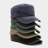 Chapeau Militaire Plat Rétro Décoloré Unisexe - Protection Solaire pour Personnes Âgées