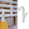 Towel Rack Hanger Bathroom Coat Holder Clothes Hanger Bath Hook Towel Drying Scarf Rack Wall-Mounted Organizer for Home