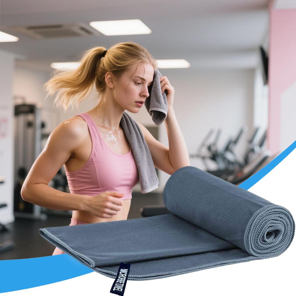 Quick-Dry Sports Towel Microfiber Running Yoga Gym Fitness Basketball Outdoor Camping Hiking Beach Towels