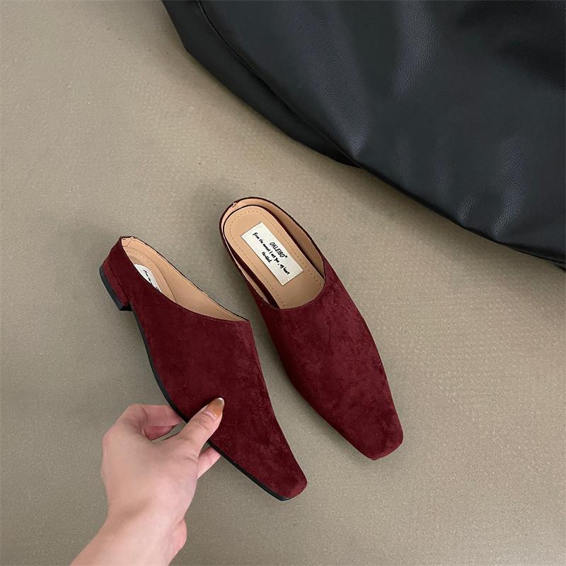 Bailamos Autumn Round Toe Women Slippers New Brand Shallow Slip On Ladies Casual Flat Shoes Soft Dress Slides Mujer