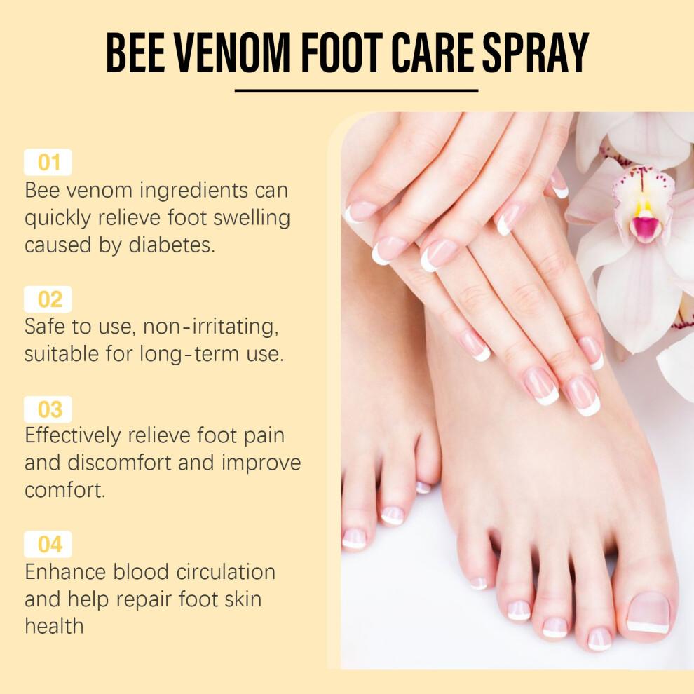 Bee Venom Foot Spray, Diabeticss Foot Healing Spray, Anti-Fungal Treatment for Cracked Heels & Odor Relief Foot Care