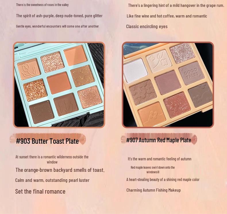 GoGoTales Secret Garden Eyeshadow Palette - Summer Milk Tea Earth Tone Matte & Shimmer