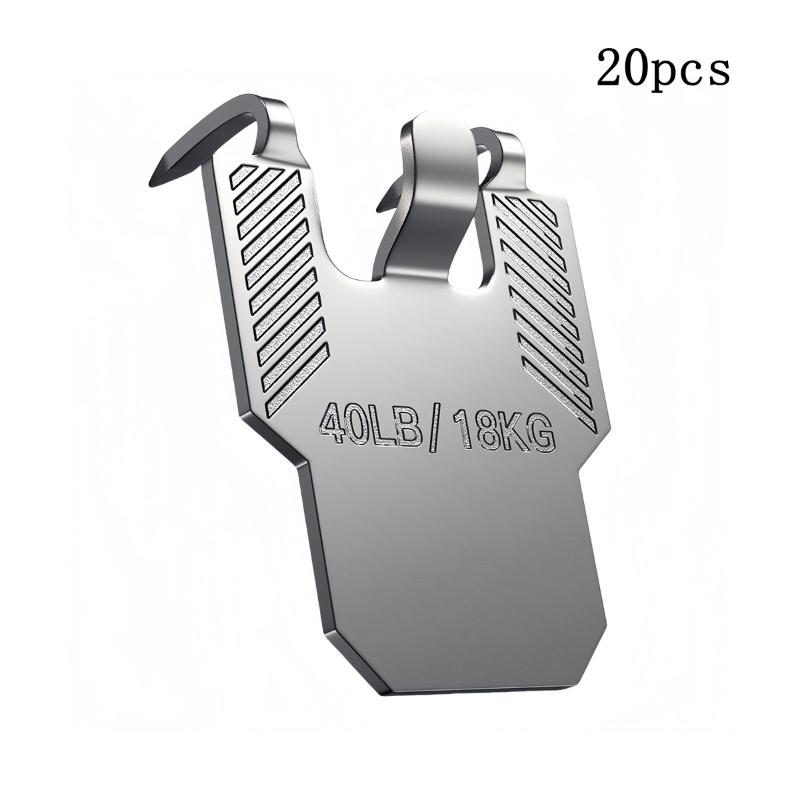 

20 шт. Крючки-когти для гипсокартона для подвешивания картин, зеркал, фотографий, постеров, набор для декора комнаты, офиса, легкие, без гвоздей 20PCS