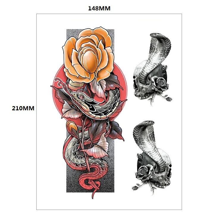 Traditionelle schöne Frau Charakter Tränen Geisha Farbe Wasser Transfer Blume Arm Anti-Real Tattoo Aufkleber Tattoo