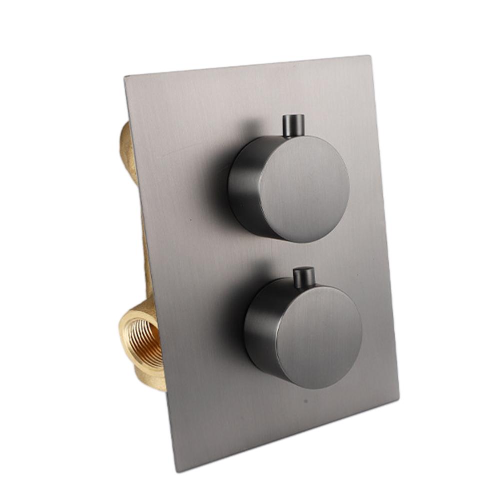 1 Set Concealed Thermostatic Shower Mixing Valve 177*72mm Scratch-Resistant Standard UK-G12 Threads Bathroom Faucet Accessories
