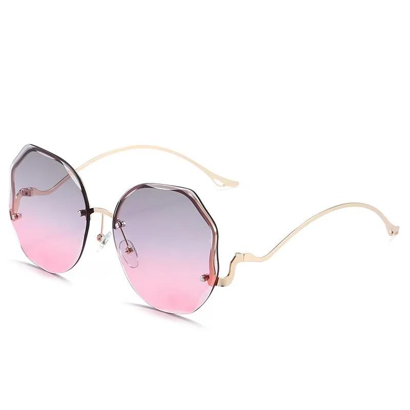 Fashion Sunglasses Exquisite Borderless Trim Sunglasses Retro Color Gradient Sunglasses Unisex Mountaineering Cycling Glasses