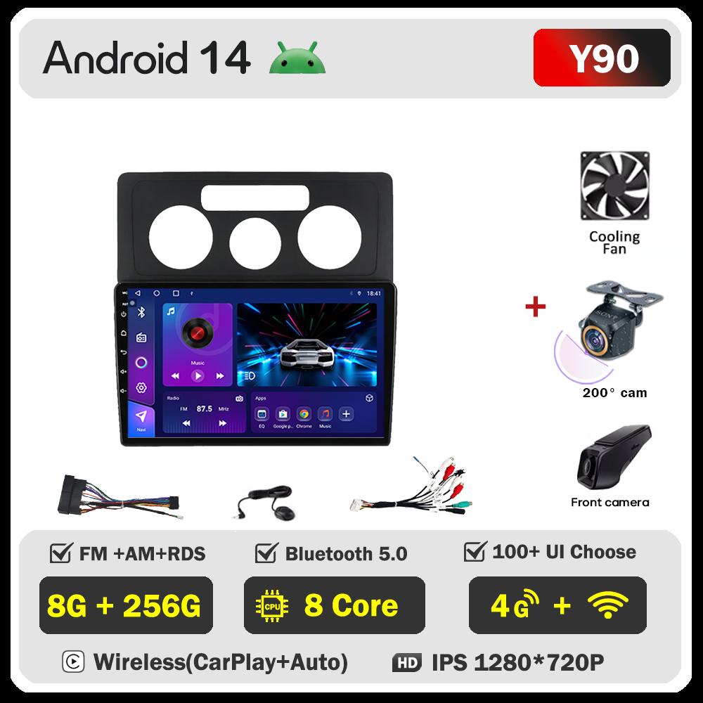 Android 14 For Volkswagen Caddy 2K 3 III 2004-2010 Car Multimedia Video Player GPS Navigation Touch Screen Intelligent System