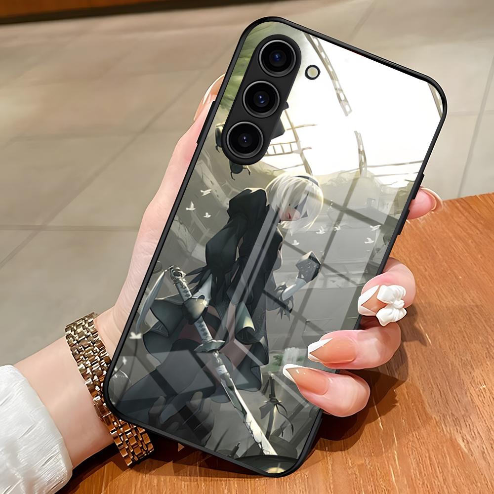 Nier Automata Game Phone Case For Samsung S26 S25 Edge Ultra S23 S22 S21 S20 Ultra Plus S24 Fe A54 A53 A25 Glass Cover