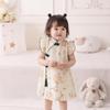 Baby Girl Sleeveless Qipao Dress with Pan Buckle - Summer 2025 Fly Sleeve Style
