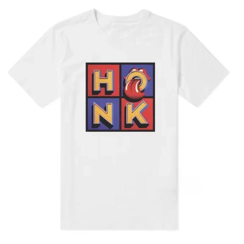

2025 Summer European and American Rock Punk The Rolling Stones T-shirt Summer Cotton Round Neck Short Sleeve Fashion Men s Tee 4XL
