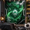 Wall Hanging Tapestry Werder Bremen Football Print Cloth for Living Room Bedroom Home Decor