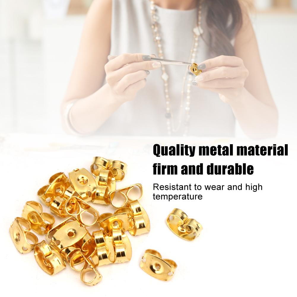 160pcs Metal Gold Earring Backs Scrolls Non Slip Earnuts for DIY Jewelry Findings