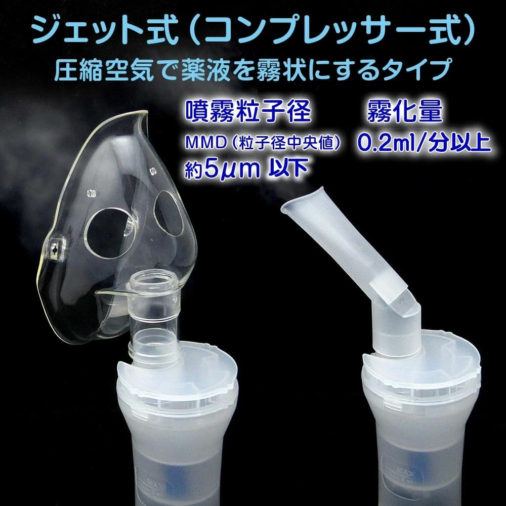 NOZOMI Jet Nebulizer/Compressor Nebulizer CN-100 with Mouthpiece, Mask, and Pouch - Inhaler for Asthma, Portable Nebulizer, Child Nebulizer, Quiet Des