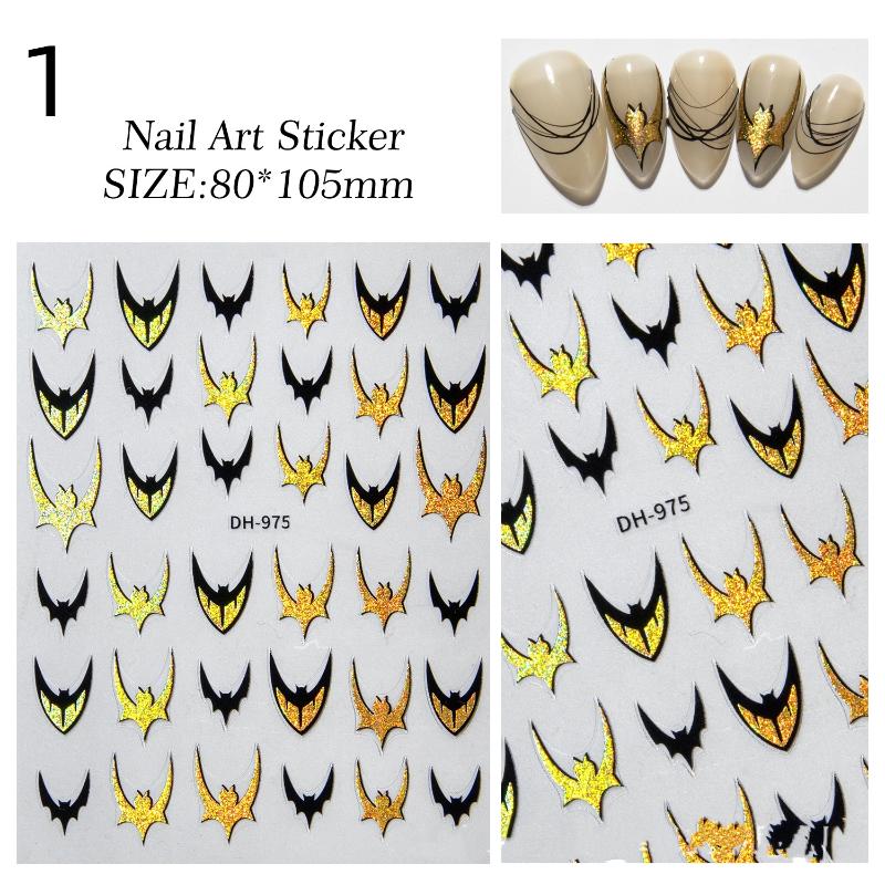 1Pcs Maple Leaf Autumn Nail Art Sticker Fashion Elegant Bronzing Gold Fall Leaves Red Leaf Nail Decals DIY Nail Art Decoration