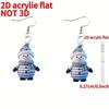 Cross-border Cartoon Snowman Earrings - Cute, Striped Scarf, Flat Acrylic Christmas Decor