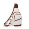 Fashion Trend Women's Chest Bag PU Soft Leather Texture Cross Bag Chest Bag Outdoor Sports Card Compartment Phone Bag