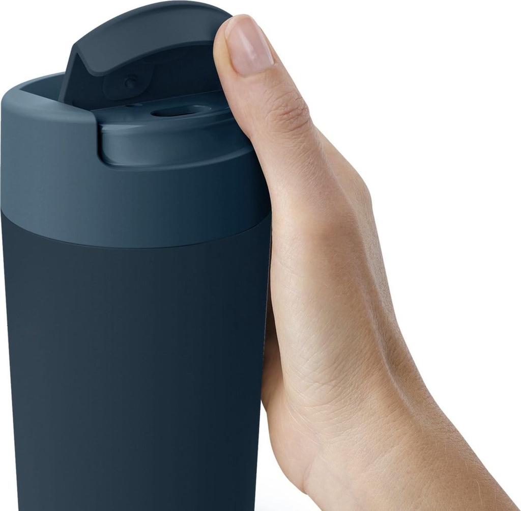 Joseph Joseph Travel Mug Blue Large Size 454ml Sipp BPA Free Dishwasher Safe Polypropylene 81132