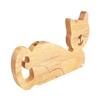 Cat Shape Wooden Pen Holder Cute Shape Desktop Crayon Stand Home Desk Decor